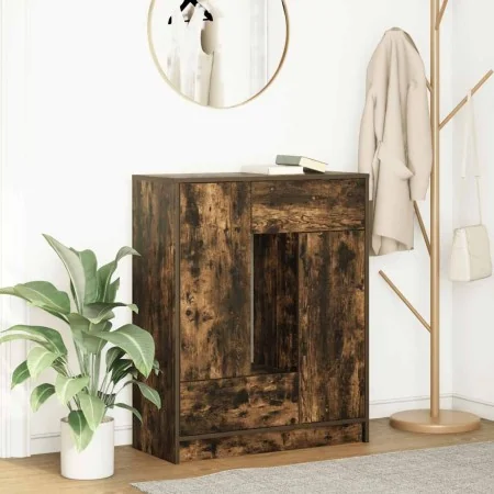 Aparador con cajones y puertas roble ahumado 73x31x90 cm de , Aparadores - Ref: Foro24-861854, Precio: 98,57 €, Descuento: %