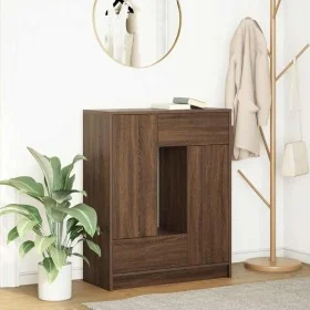 Aparador con cajones y puertas roble marrón 73x31x90 cm by , Sideboards - Ref: Foro24-861856, Price: 101,36 €, Discount: %