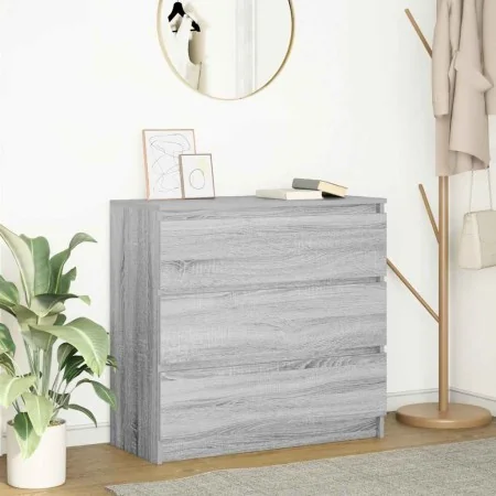 Aparador de madera de ingeniería Sonoma gris 80x35x76 cm by , Sideboards - Ref: Foro24-861738, Price: 97,62 €, Discount: %