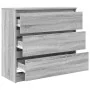 Aparador de madera de ingeniería Sonoma gris 80x35x76 cm by , Sideboards - Ref: Foro24-861738, Price: 97,62 €, Discount: %