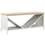 Leñero con tablero de madera blanco 100,5x35,5x40 cm by , Firewood bags and holders - Ref: Foro24-864256, Price: 91,60 €, Dis...