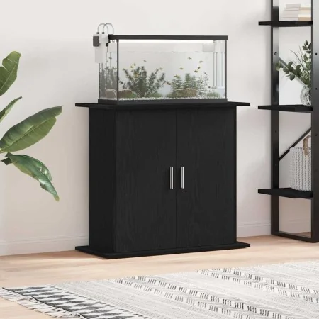 Soporte para acuario de madera de roble negro 81x36x73 cm de , Soportes para acuarios - Ref: Foro24-862152, Precio: 89,82 €, ...