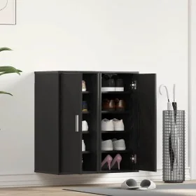 Zapateros 2 uds roble negro 32x35x70 cm madera de ingeniería de , Zapateros y organizadores de calzado - Ref: Foro24-862076, ...