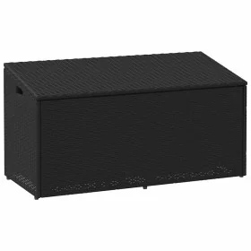 Caja de almacenaje de jardín ratán sintético negro 110x50x58 cm von , Aufbewahrungsboxen für den Außenbereich - Ref: Foro24-4...