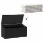 Caja de almacenaje de jardín ratán sintético negro 110x50x58 cm by , Outdoor storage boxes - Ref: Foro24-4104069, Price: 110,...