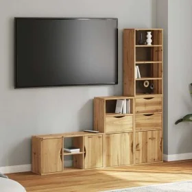 Muebles de TV 4 uds. con almacenaje "ODDA" madera maciza pino von , TV-Möbel - Ref: Foro24-3365372, Preis: 214,23 €, Rabatt: %