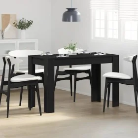 Mesa de comedor de madera ingeniería roble negro 120x60x76 cm by , Kitchen and dining tables - Ref: Foro24-861987, Price: 83,...