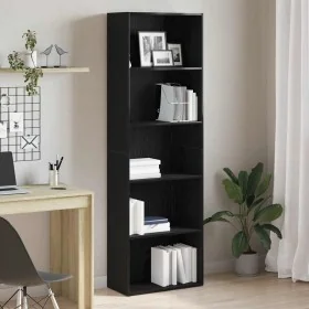 Estantería de madera de roble negro 60x30x189 cm by , Bookcases and shelves - Ref: Foro24-862457, Price: 106,25 €, Discount: %