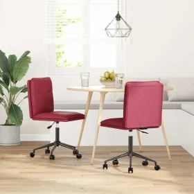 Sillas de comedor 2 unidades cuero sintético rojo tinto by , dining chairs - Ref: Foro24-3315422, Price: 118,56 €, Discount: %