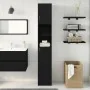 Mueble de baño de madera de roble negro 32x25,5x190 cm by , Bathroom furniture - Ref: Foro24-862015, Price: 79,59 €, Discount: %