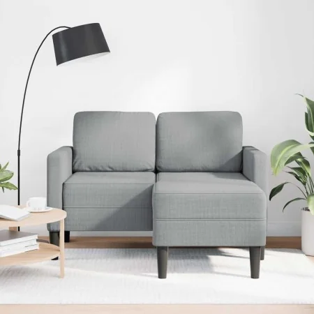 Sofá de 2 plazas con chaise longue en forma L gris claro 125cm by , Sofas - Ref: Foro24-4107061, Price: 245,71 €, Discount: %