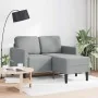 Sofá de 2 plazas con chaise longue en forma L gris claro 125cm by , Sofas - Ref: Foro24-4107061, Price: 245,71 €, Discount: %