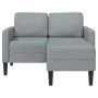 Sofá de 2 plazas con chaise longue en forma L gris claro 125cm by , Sofas - Ref: Foro24-4107061, Price: 245,71 €, Discount: %