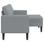Sofá de 2 plazas con chaise longue en forma L gris claro 125cm by , Sofas - Ref: Foro24-4107061, Price: 245,71 €, Discount: %