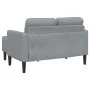 Sofá de 2 plazas con chaise longue en forma L gris claro 125cm by , Sofas - Ref: Foro24-4107061, Price: 245,71 €, Discount: %