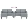 Sofá de 2 plazas con chaise longue en forma L gris claro 125cm by , Sofas - Ref: Foro24-4107061, Price: 245,71 €, Discount: %
