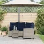 Sofá de jardín en forma de L con mesa y cojines ratán PE gris von , Outdoor-Sofas - Ref: Foro24-4103879, Preis: 305,22 €, Rab...