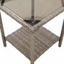 Sofá de jardín en forma de L con mesa y cojines ratán PE gris von , Outdoor-Sofas - Ref: Foro24-4103879, Preis: 305,22 €, Rab...