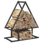 Leñero negro 50x25x60 cm Acero laminado en frío by , Firewood bags and holders - Ref: Foro24-864311, Price: 29,67 €, Discount: %