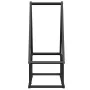 Leñero negro 50x25x60 cm Acero laminado en frío by , Firewood bags and holders - Ref: Foro24-864311, Price: 29,67 €, Discount: %