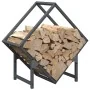 Leñero antracita 50x25x50 cm Acero laminado en frío by , Firewood bags and holders - Ref: Foro24-864277, Price: 31,46 €, Disc...