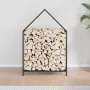 Leñero negro 60x25x90 cm Acero laminado en frío von , Brennholztaschen und -halter - Ref: Foro24-864307, Preis: 38,94 €, Raba...