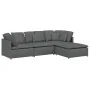 Sofá modular con reposapiés y cojines de tela gris oscuro von , Sofas - Ref: Foro24-3321298, Preis: 745,07 €, Rabatt: %