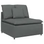 Sofá modular con reposapiés y cojines de tela gris oscuro von , Sofas - Ref: Foro24-3321298, Preis: 745,07 €, Rabatt: %