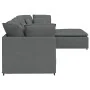 Sofá modular con reposapiés y cojines de tela gris oscuro von , Sofas - Ref: Foro24-3321298, Preis: 745,07 €, Rabatt: %