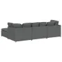 Sofá modular con reposapiés y cojines de tela gris oscuro von , Sofas - Ref: Foro24-3321298, Preis: 745,07 €, Rabatt: %