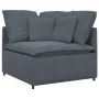 Sofá modular con cojines terciopelo gris oscuro by , Unidades para sofás seccionales - Ref: Foro24-3321160, Price: 897,93 €, ...