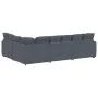 Sofá modular con cojines terciopelo gris oscuro by , Unidades para sofás seccionales - Ref: Foro24-3321160, Price: 897,93 €, ...