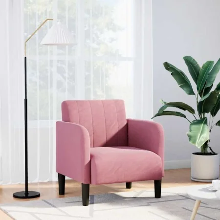 Sillón con reposabrazos terciopelo rosa 54 cm by , Armchairs - Ref: Foro24-4100581, Price: 118,14 €, Discount: %