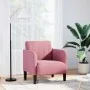 Sillón con reposabrazos terciopelo rosa 54 cm by , Armchairs - Ref: Foro24-4100581, Price: 118,14 €, Discount: %