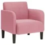 Sillón con reposabrazos terciopelo rosa 54 cm by , Armchairs - Ref: Foro24-4100581, Price: 118,14 €, Discount: %