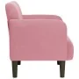 Sillón con reposabrazos terciopelo rosa 54 cm by , Armchairs - Ref: Foro24-4100581, Price: 118,14 €, Discount: %