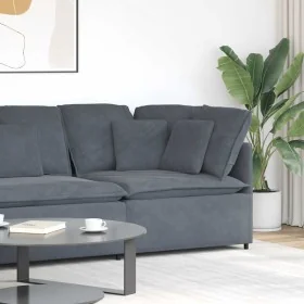 Sofá modular de esquina con cojines gris oscuro 100 cm by , Unidades para sofás seccionales - Ref: Foro24-4104460, Price: 213...