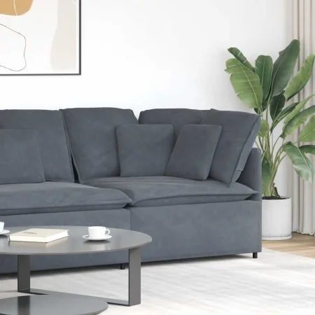Sofá modular de esquina con cojines gris oscuro 100 cm de , Unidades para sofás seccionales - Ref: Foro24-4104460, Precio: 22...