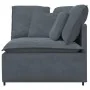Sofá modular de esquina con cojines gris oscuro 100 cm de , Unidades para sofás seccionales - Ref: Foro24-4104460, Precio: 22...