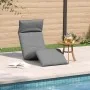 Tumbona plegable gris 175x54x8,5 cm tejido oxford by , Loungers - Ref: Foro24-4019747, Price: 89,94 €, Discount: %