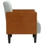 Sillón con reposabrazos Terciopelo Gris Claro 55 cm by , Armchairs - Ref: Foro24-4100595, Price: 145,97 €, Discount: %