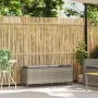 Banco jardín con cojín ratán sintético gris claro 110x30x40,5cm de , Bancos de jardín - Ref: Foro24-4104159, Precio: 89,15 €,...