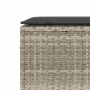 Banco jardín con cojín ratán sintético gris claro 110x30x40,5cm de , Bancos de jardín - Ref: Foro24-4104159, Precio: 89,15 €,...