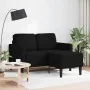 Sofá de 2 plazas con chaise longue en forma L negra 125cm by , Sofas - Ref: Foro24-4107063, Price: 259,81 €, Discount: %