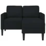 Sofá de 2 plazas con chaise longue en forma L negra 125cm by , Sofas - Ref: Foro24-4107063, Price: 259,81 €, Discount: %