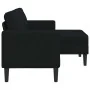 Sofá de 2 plazas con chaise longue en forma L negra 125cm by , Sofas - Ref: Foro24-4107063, Price: 259,81 €, Discount: %