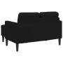 Sofá de 2 plazas con chaise longue en forma L negra 125cm by , Sofas - Ref: Foro24-4107063, Price: 259,81 €, Discount: %