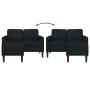 Sofá de 2 plazas con chaise longue en forma L negra 125cm by , Sofas - Ref: Foro24-4107063, Price: 259,81 €, Discount: %