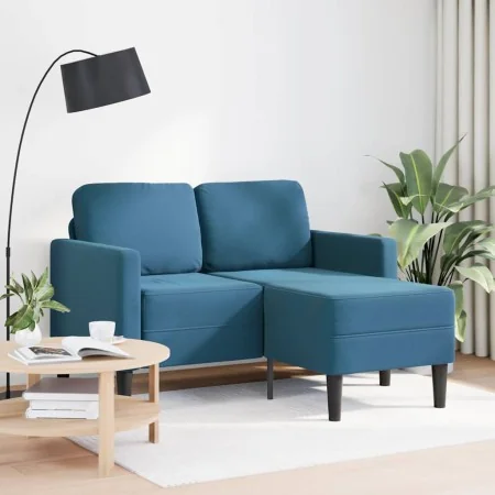 Sofá 2 plazas con chaise longue en forma L azul 125 cm von , Sofas - Ref: Foro24-4107068, Preis: 211,92 €, Rabatt: %