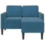 Sofá 2 plazas con chaise longue en forma L azul 125 cm von , Sofas - Ref: Foro24-4107068, Preis: 211,92 €, Rabatt: %